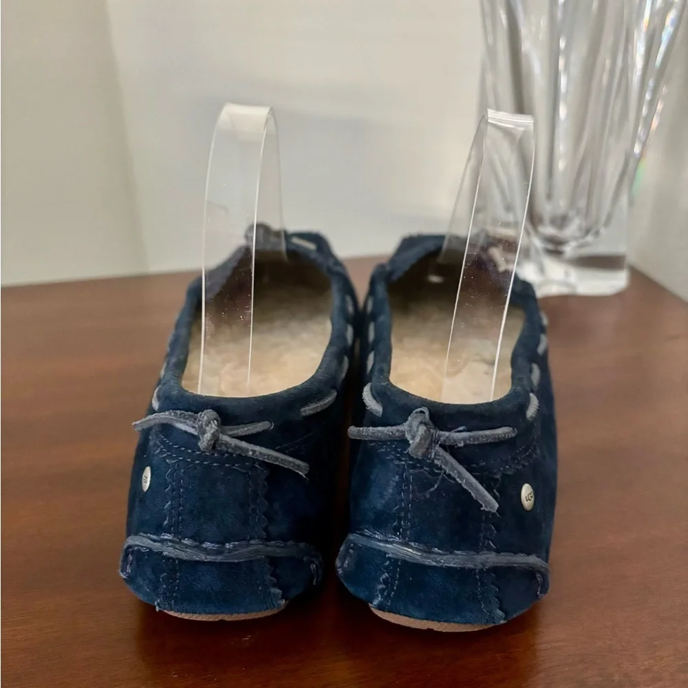 UGG Navy Blue Suede Loafers - Picture 3 of 6